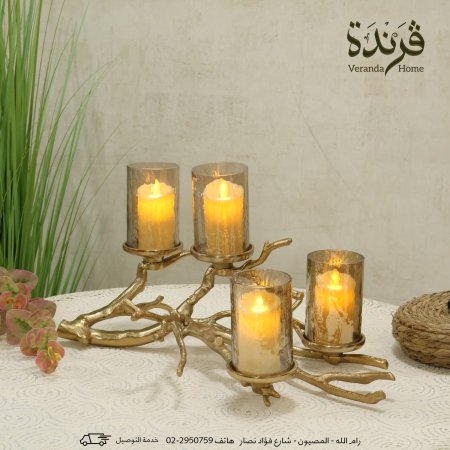 شمعدان هندي معدن نحاسي